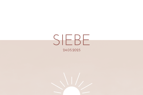 Geboortekaartje jongen met zon