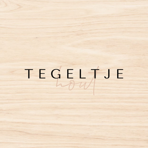 Houten tegeltje | Blanco