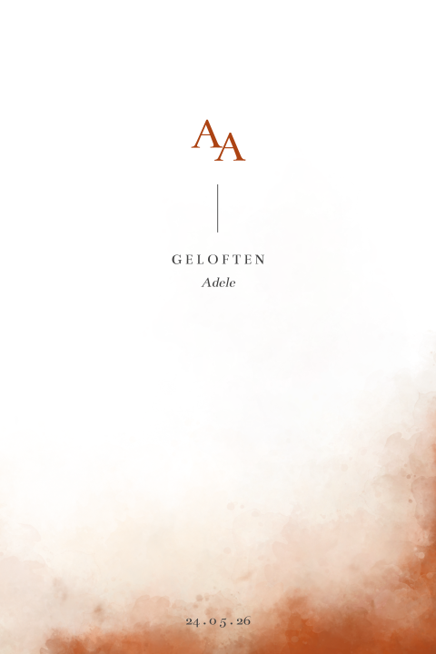 Gelofte boekje Roestkleurig in bohemian style - Haar Geloften