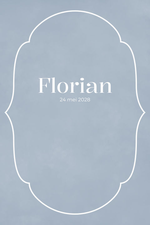 Geboortekaartje jongen | Vintage gevouwen blauw