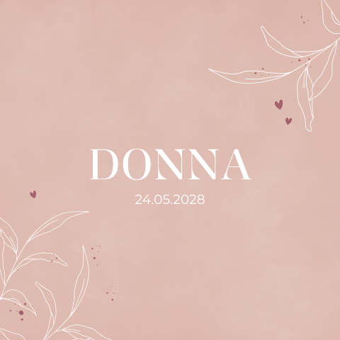 Geboortetegeltje | Botanic Blush