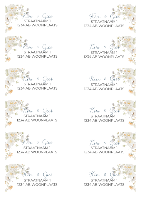 Adresstickers met bloemen | Blooming Clarity