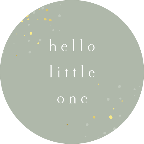 Sluitzegel Hello little one goudfolie