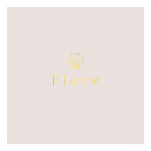 Lichtroze geboortekaartje meisje schelp goudfolie