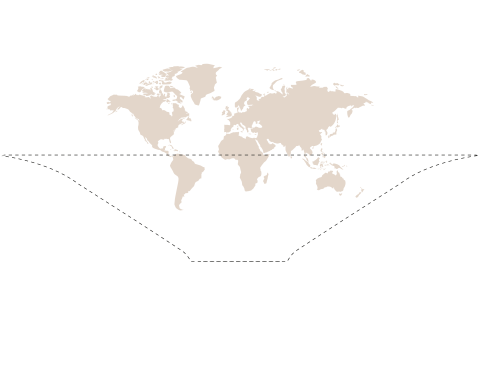 Envelop inlay trouwkaart | Wereldkaart destination wedding