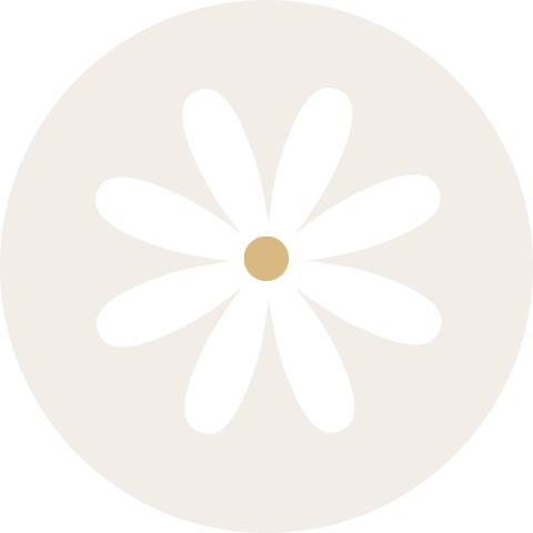 Sluitzegel bloemetje beige