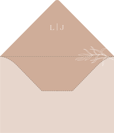 Inlay envelop neutraal met initialen
