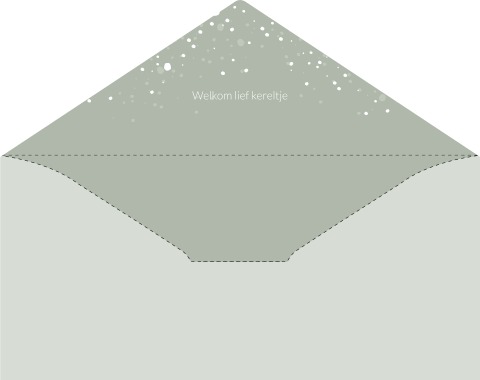 Inlay envelop groen met spetters
