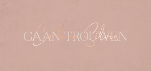 Klassieke trouwkaart met roségoudfolie