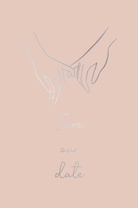 Save our date handen line art