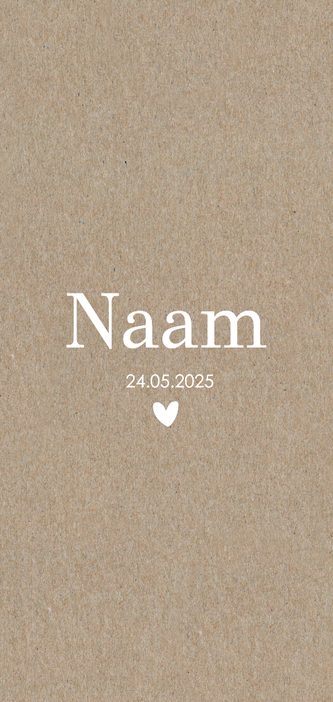 Ontwerp zelf je langwerpige kaart op kraft papier
