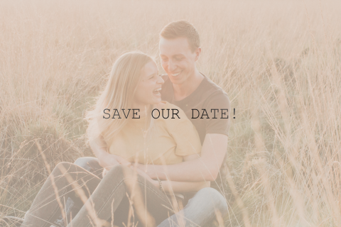 Save our date fotokaart met zwartfolie