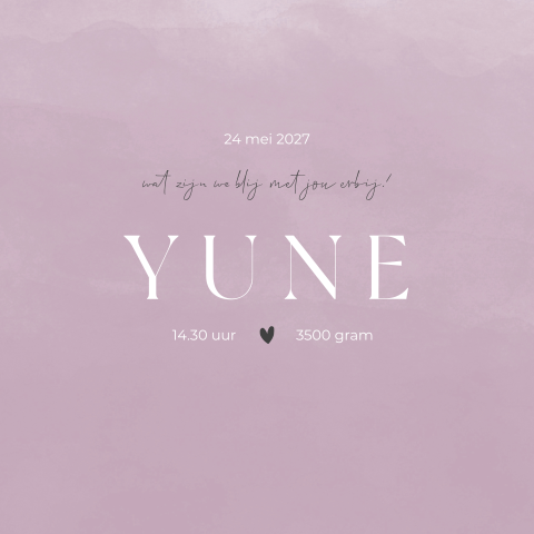 Lila geboorte tegeltje voor een meisje