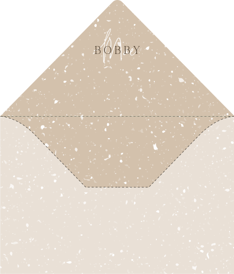 Inlay envelop beige met spetters