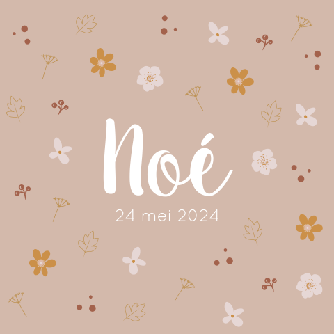 Poster met geïllustreerde bloemen