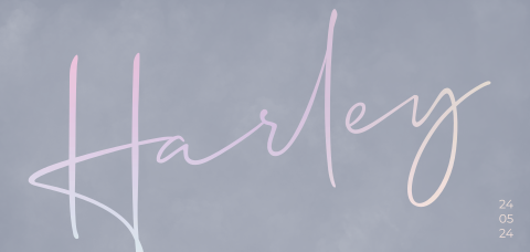 Blauw geboortekaartje jongen velvetlook holografisch