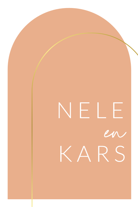Modern, grafisch tweeling geboortekaartje met goudfolie
