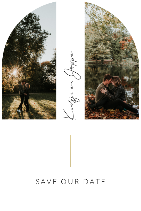 Save the date - halve boog foto