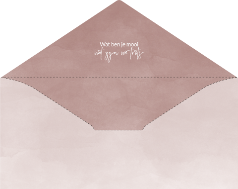 Inlay envelop oudroze watercolor