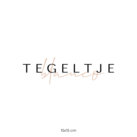 Blanco tegeltje 15x15 cm