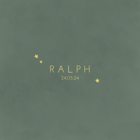 Geboortekaartjes jongen donker velvetlook