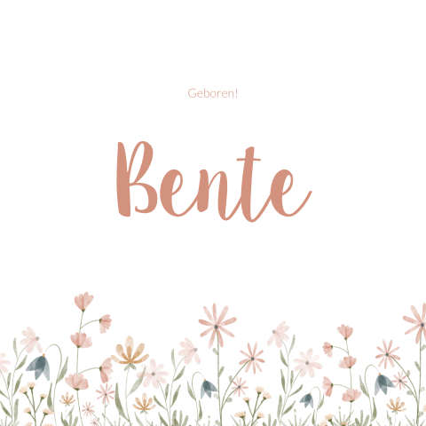 Tuinbord meisje watercolor bloemenweide