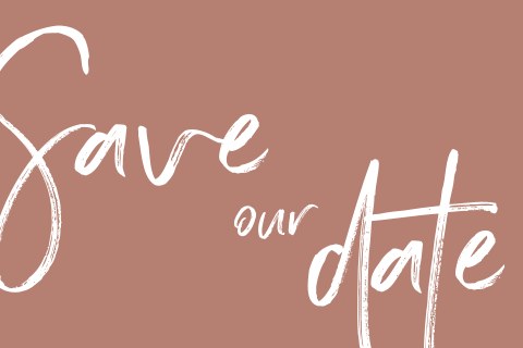 Stoere inkt marker save our date kaart