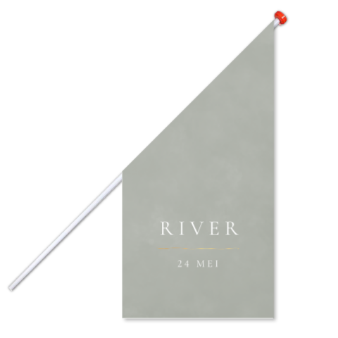 Geboortevlag Velvet look groen