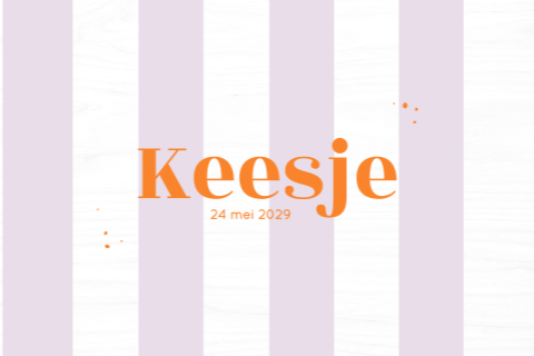 Memory box meisje | Lila gestreept met naam