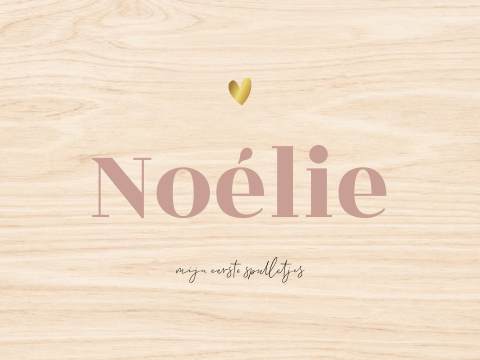 Houten memory box baby | Heart Blush