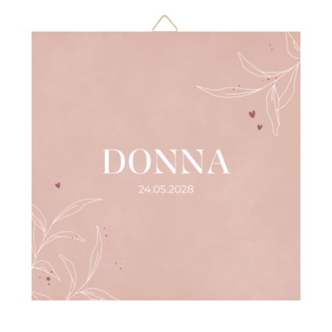 Geboortetegeltje | Botanic Blush