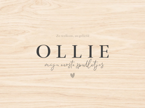 Houten memory box baby | Ivory Clay