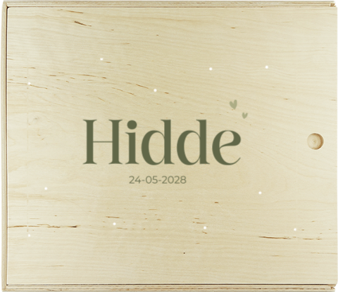 Houten bewaarkist | stipjes 