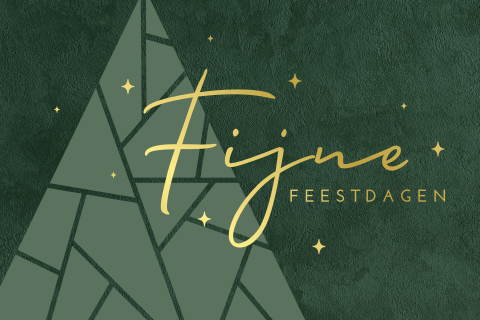 Originele kerstkaart met geometrische kerstboom