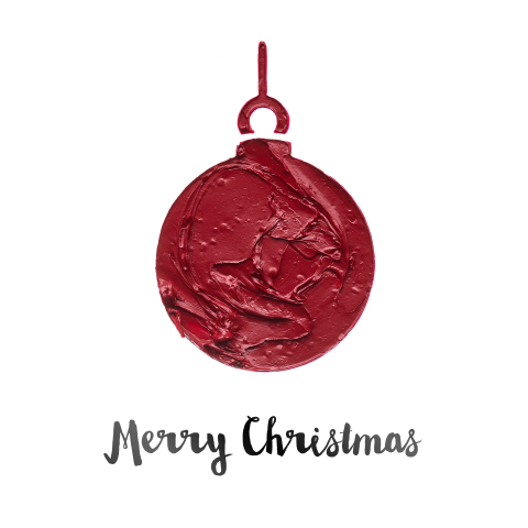 Lippenstift kerstbal