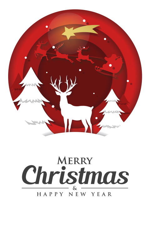 Papercut kerstkaart met goudfolie ster