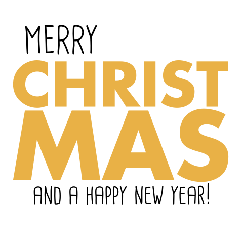 Merry Christmas Typografisch