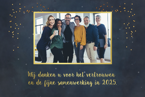 Fotokaart met goudfolie