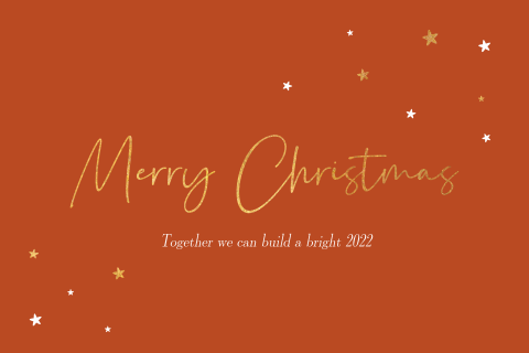 Merry Christmas kerstwens sterren goudlook