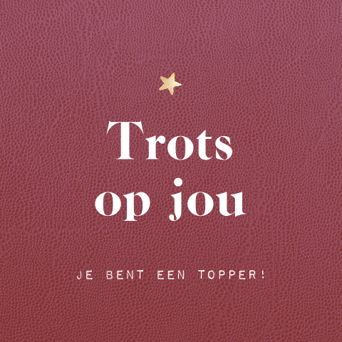 Wenskaart trots op jou