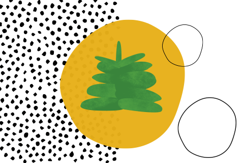 Mid century - stippenpatroon met kerstbomen