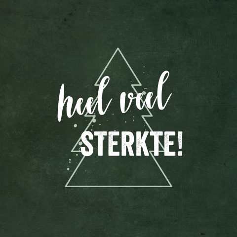 Wenskaart sterkte kerstboom