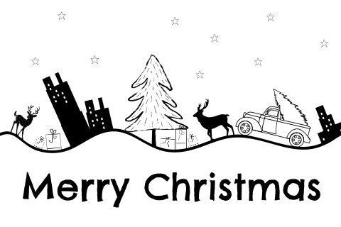 Grafische lijnen - lijn vol kerst