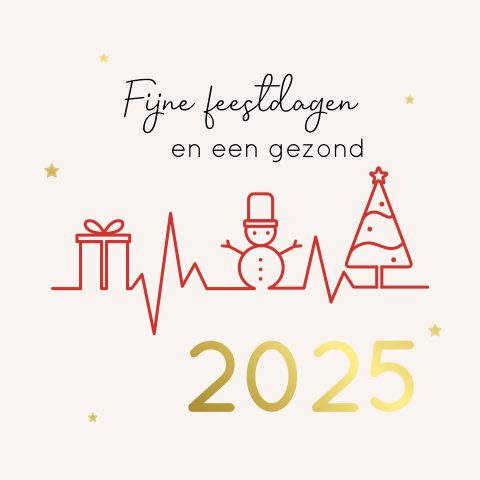 Goudfolie kerstkaart voor de zorg