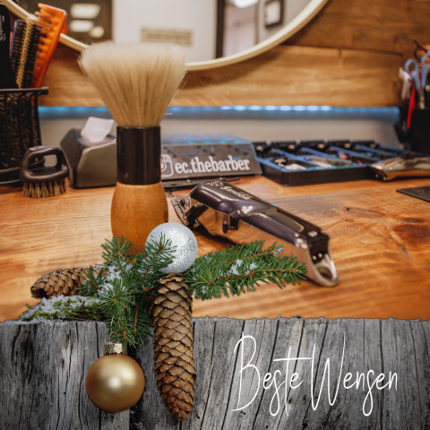Kapper beste wensen kerstbal