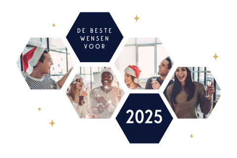 originele zakelijke nieuwjaarskaart met foto