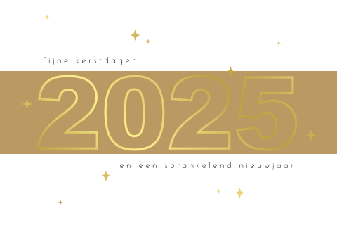 Zakelijke kerstkaart nieuwjaar met goudfolie