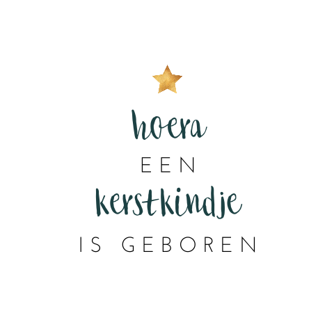 Wenskaart geboorte kerst kindje