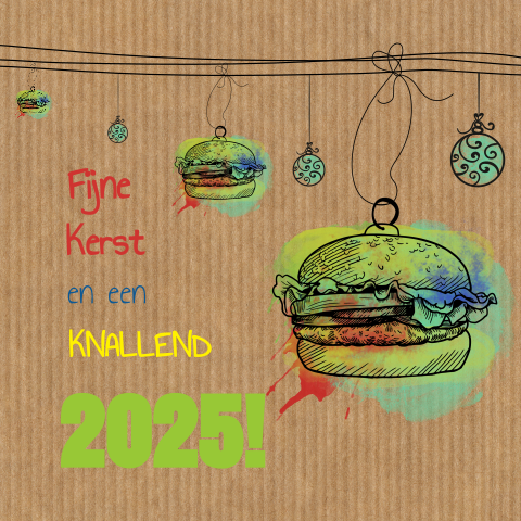 Hamburgerhanger aan een lijntje