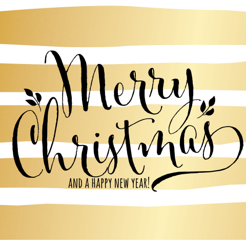 kerstkaart gouden strepen
